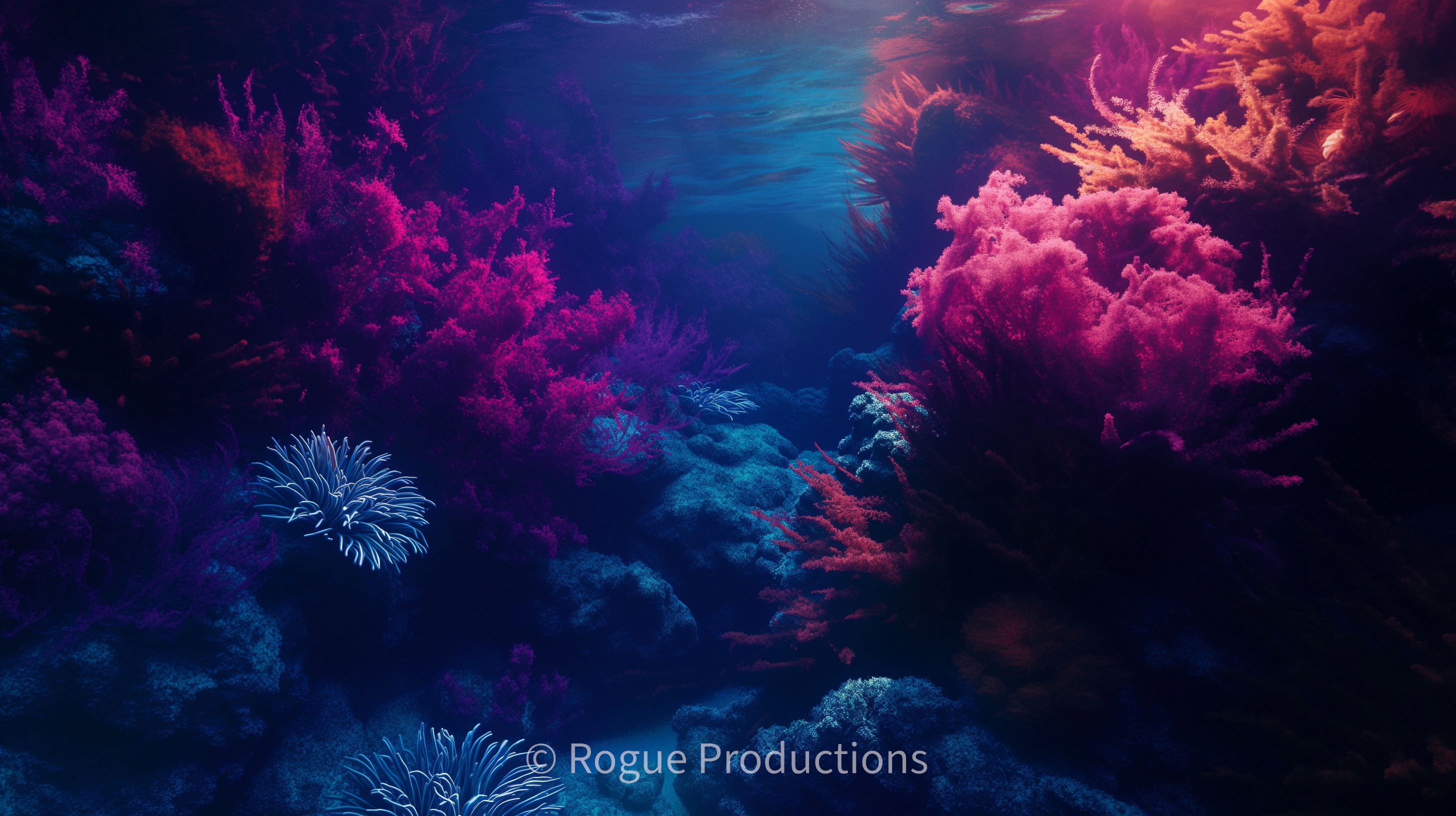 Underwater photography of vibrant coral